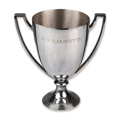 Christofle M.S. Lafayette French Line 1930s Silver-plate Souvenir Cup