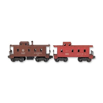 Two Lionel Postwar Cabooses No. 6457 and No. 6257