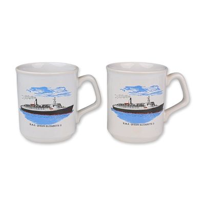 2pc Tams for RMS Queen Elizabeth II Mugs