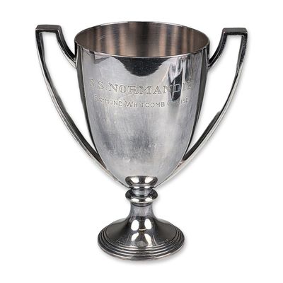 1938 Christofle Silver-plated Loving Cup, SS Normandie Raymond-Whitcomb Cruise