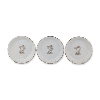 Trio of Coalport Cunard Line Bone China Trinket Plates