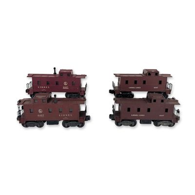 4pc Lionel O Gauge Model Train Caboose Collection