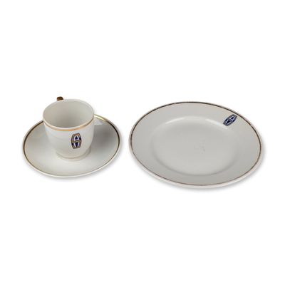 3pc Charles Field Haviland GDA Limoges Compagnie de Navigation Sud-Atlantique Tea Trio