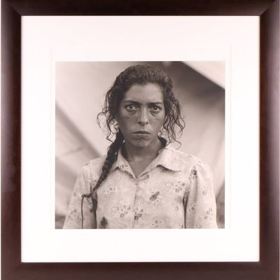 Valdir Cruz, Brazilian 1954-, Gypsy Woman I, Gelatin Silver Print, selenium toned