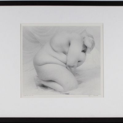 Lynn Bianchi, American 1944-, Rock, Silver Gelatin Print Bathed in Gold