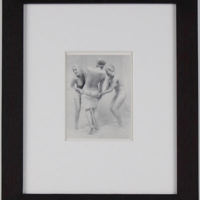 Sale Photo Thumbnail #112: Lynn Bianchi, American 1944-, Squeeze, Silver Gelatin Fiber Print Bathed in Gold