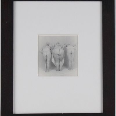 Lynn Bianchi, American 1944-, Rear Ends, Silver Gelatin Fiber Print Bathed in Gold