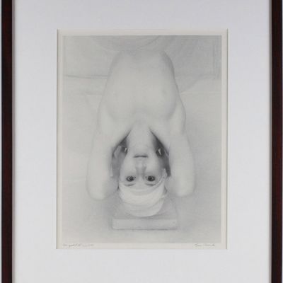 Lynn Bianchi, American 1944-, Caryatid II, Silver Gelatin Print Bathed in Gold