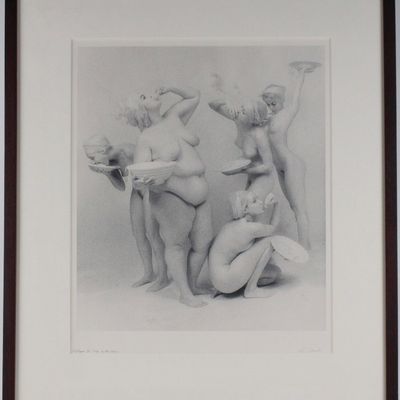 Lynn Bianchi, American 1944-, Lalique, Silver Gelatin Fiber Print Bathed in Gold