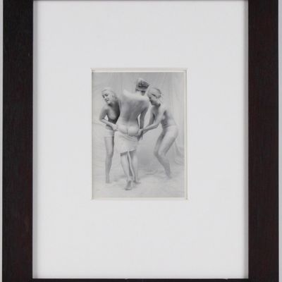 Sale Photo Thumbnail #111: Lynn Bianchi, American 1944-, Squeeze, Silver Gelatin Fiber Print Bathed in Gold