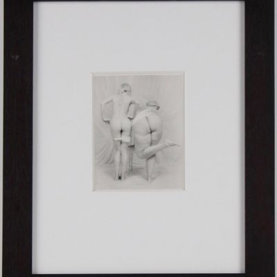 Lynn Bianchi, American 1944-, Content, Silver Gelatin Fiber Print Bathed in Gold