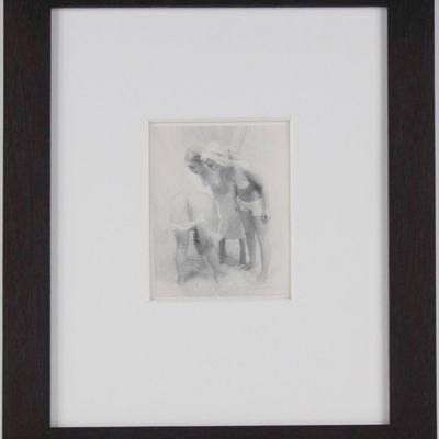 Lynn Bianchi, American 1944-, Look, Silver Gelatin Fiber Print Bathed in Gold