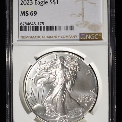 Sale Photo Thumbnail #384: 2023 AMERICAN SILVER EAGLE NGC MS69