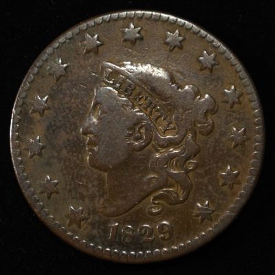 Sale Photo Thumbnail #128: 1829 CORONET HEAD LARGE CENT