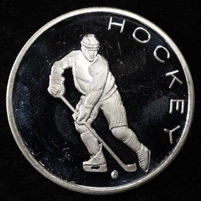 Sale Photo Thumbnail #402: HOCKEY 1 OZ .999 SILVER ROUND