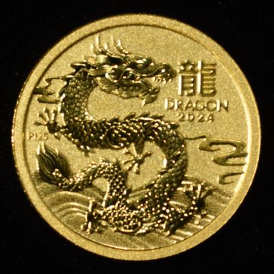 Sale Photo Thumbnail #444: 2022 $5 GOLD AUSTRALLIA 1/20TH OZ DRAGON