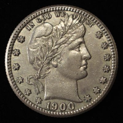 Sale Photo Thumbnail #165: 1900-S BARBER QUARTER SHARP BU