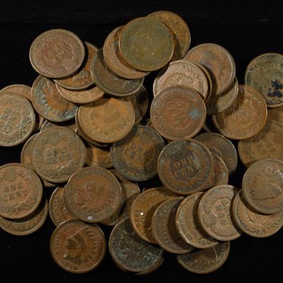 Sale Photo Thumbnail #331: (50) INDIAN CENTS