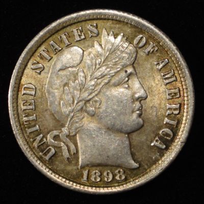 Sale Photo Thumbnail #158: 1898 BARBER DIME CH ORIG UNC