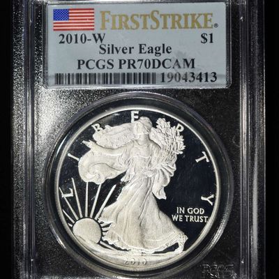 2010-W AMERICAN SILVER EAGLE PCGS PR70 DCAM
