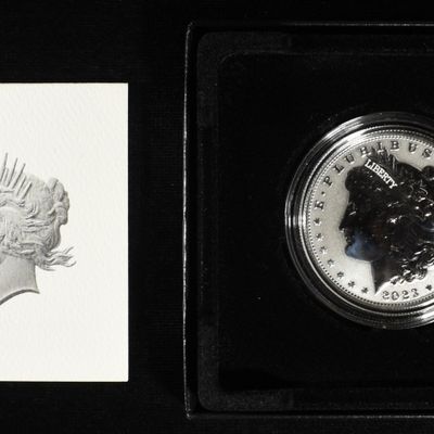 Sale Photo Thumbnail #319: 2023-S MORGAN & PEACE DOLLARS REV PR TWO-COIN SET