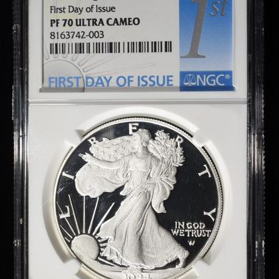 Sale Photo Thumbnail #387: 2024-W AMERICAN SILVER EAGLE NGC PF70 ULTRA CAMEO