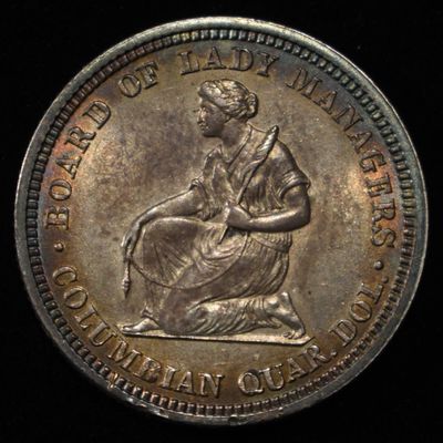 Sale Photo Thumbnail #394: 1893 25C ISABELLA COMMEM GEM ORIG UNC