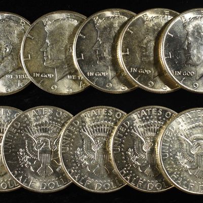 Sale Photo Thumbnail #120: (10) KENNEDY HALF DOLLARS 90% SILVER