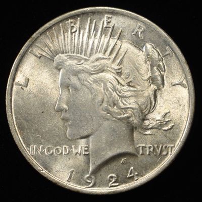 Sale Photo Thumbnail #212: 1924 PEACE DOLLAR W-FEATHERS