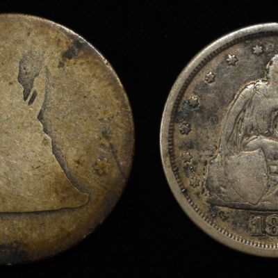 1875-S 20C & ND-CC 25C LIBERTY SEATED