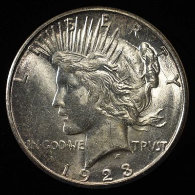 Sale Photo Thumbnail #211: 1923-S PEACE DOLLAR CH TO GEM BU