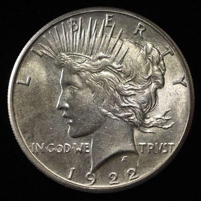 Sale Photo Thumbnail #208: 1922-S PEACE DOLLAR CH TO GEM BU