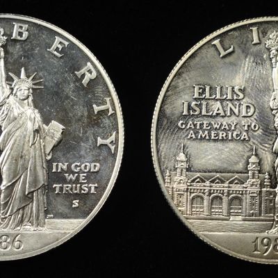 Sale Photo Thumbnail #392: (2) 1986-S $1 COMMEMS 90% SILVER