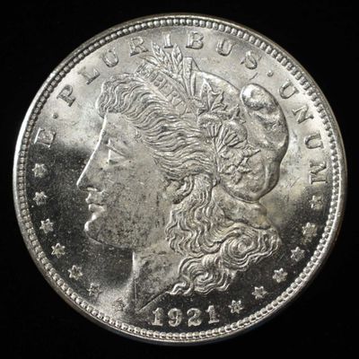 Sale Photo Thumbnail #364: 1921-D MORGAN DOLLAR FROSTY GEM BU REALLY NICE