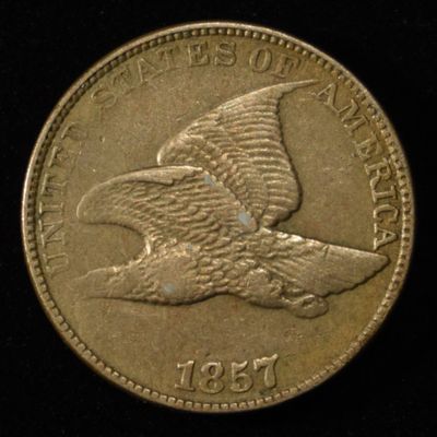 Sale Photo Thumbnail #135: 1857 FLYING EAGLE CENT AU