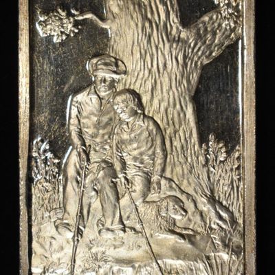 Sale Photo Thumbnail #410: HAMILTON MINT OLD OAK TREE 1 OZ .999 SILVER BAR