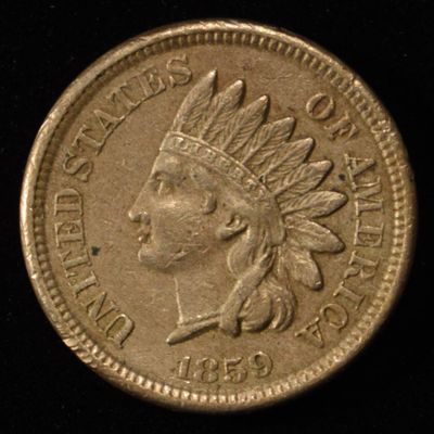 Sale Photo Thumbnail #136: 1859 INDIAN HEAD CENT AU/BU