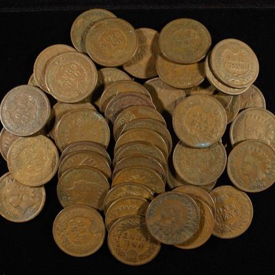 Sale Photo Thumbnail #105: (50) INDIAN CENTS