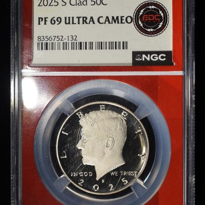 Sale Photo Thumbnail #351: 2025-S CLAD KENNEDY HALF DOLLAR NGC PF69 UCAM