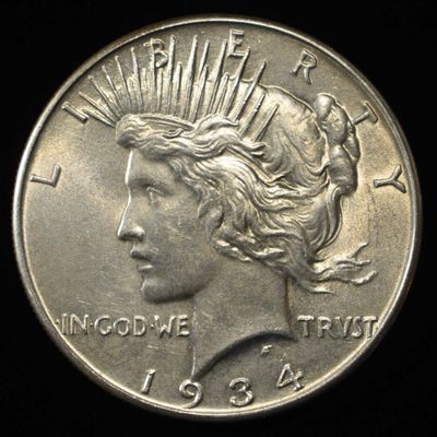 Sale Photo Thumbnail #221: 1934 PEACE DOLLAR GEM BU
