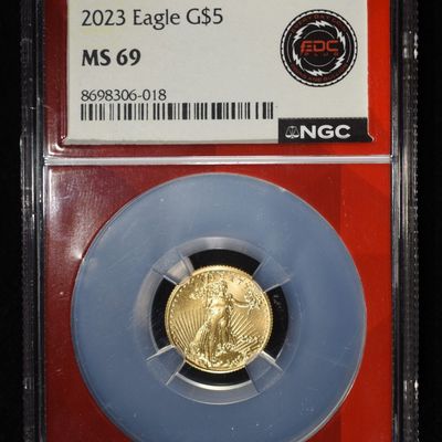 Sale Photo Thumbnail #434: 2023 1/10 OZ GOLD EAGLE NGC MS-69