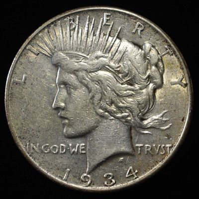 Sale Photo Thumbnail #370: 1934-S PEACE DOLLAR XF/AU