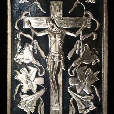 Sale Photo Thumbnail #414: JESUS ON CROSS 1 OZ .999 SILVER BAR