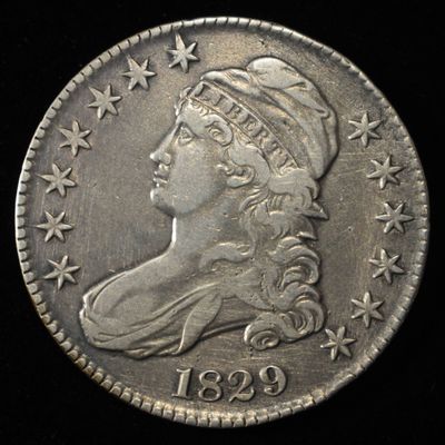 Sale Photo Thumbnail #166: 1829 CAPPED BUST 50C XF LIGHT OLD CLEANING