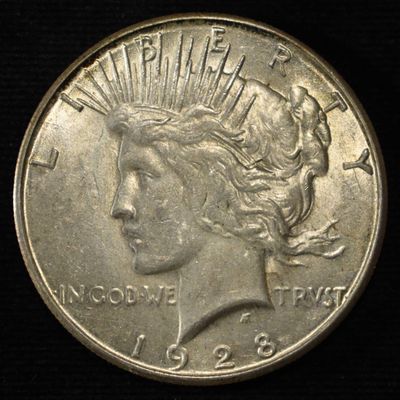 1928-S PEACE DOLLAR AU/BU