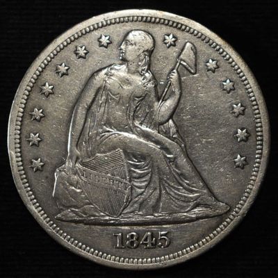 Sale Photo Thumbnail #171: 1845 LIBERTY SEATED DOLLAR AU