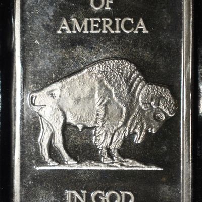 Sale Photo Thumbnail #413: U.S.A. IN GOD WE TRUST 1 OZ .999 SILVER BAR