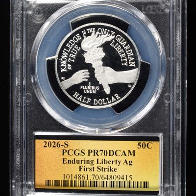Sale Photo Thumbnail #352: 2026-S ENDURING LIBERTY 50C PCGS PR-70 DCAM SILVER