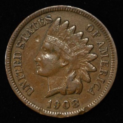 Sale Photo Thumbnail #148: 1908-S INDIAN HEAD CENT XF