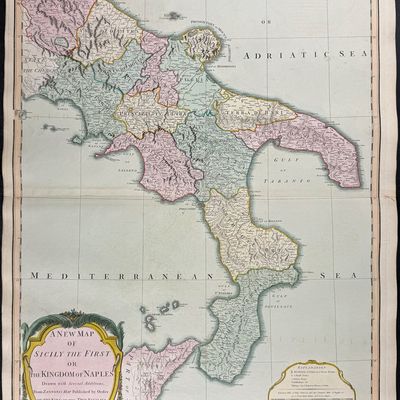 Laurie & Whittle - Map of Naples, Italy [The Kingdom of Naples, from Zannoni]